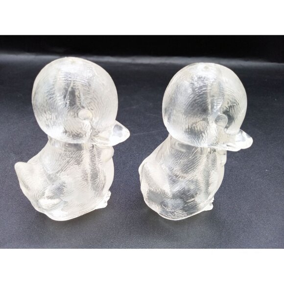 Duckling Salt Pepper Shakers Set Acrylic Vintage Duck 3 Inches Taiwan Kitchen - Picture 12 of 16